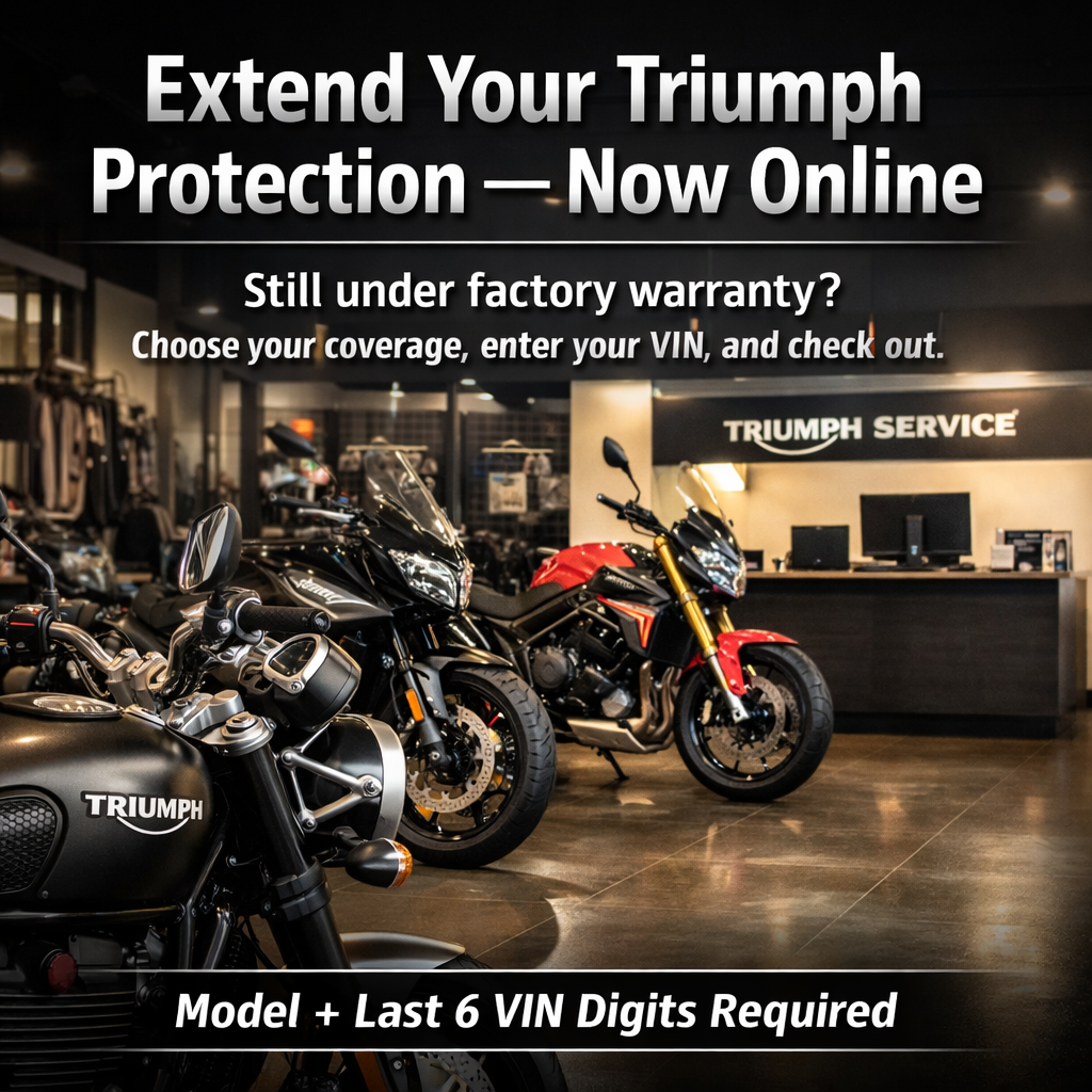 Protect Your Triumph Longer — Extended Service Contracts Now Available Online