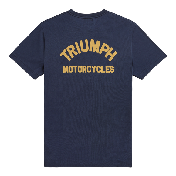 Ditchling Back Logo Pocket Tee - Navy Blue