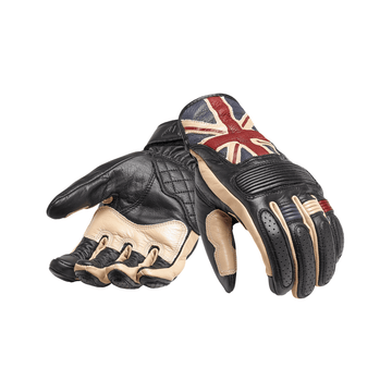 Flag Leather Motorcycle Gloves