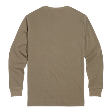 Bettmann Long Sleeve Waffle Tee - Khaki Green - 0