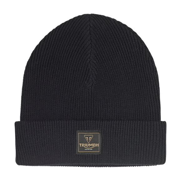 Polar Knitted Black Beanie