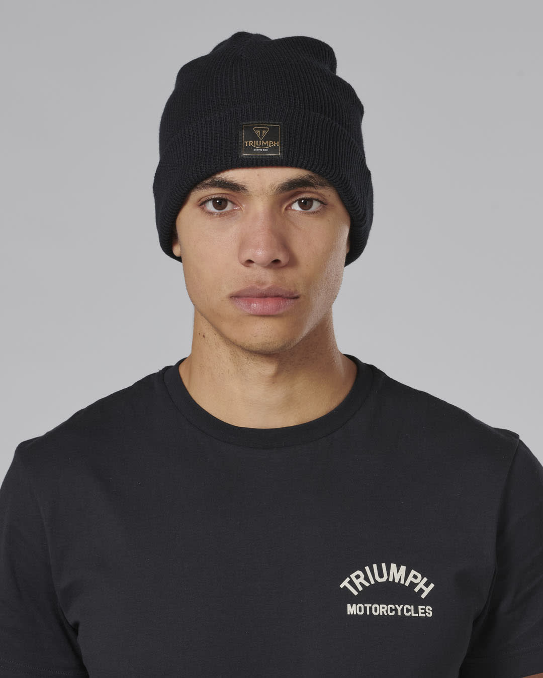 Polar Knitted Black Beanie