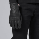 Cali Perforated Leather Gloves - Black-4