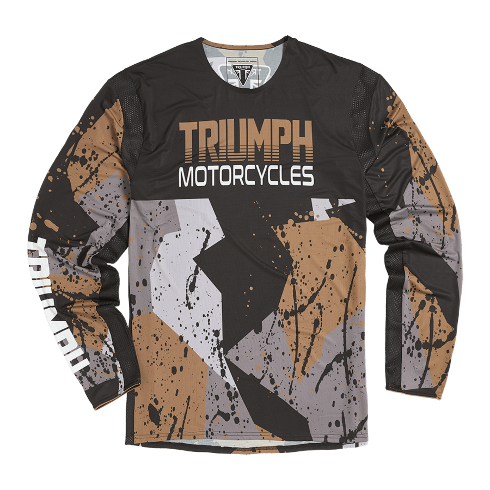 TRIUMPH CAMO JERSEY IN BLACK AND WHITE-S