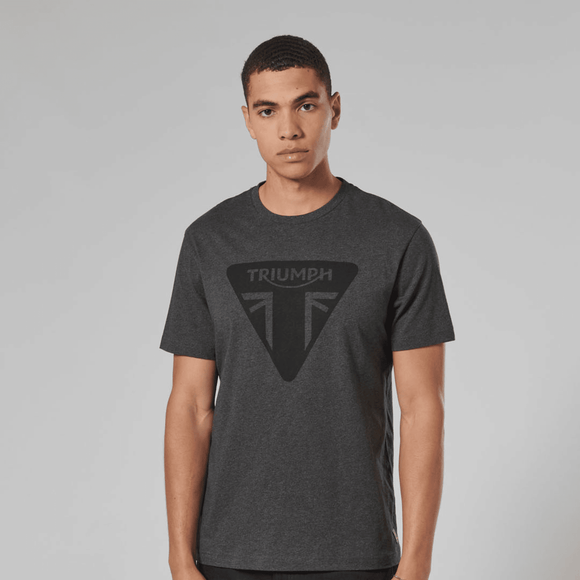 Helston Printed Logo Tee - Storm Grey