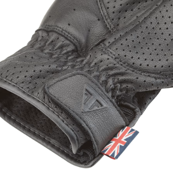 Cali Perforated Leather Gloves - Black
