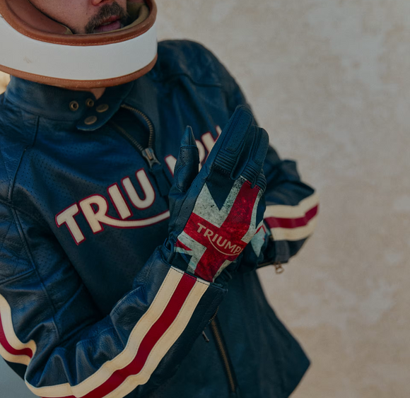 Union Jack Flag Leather Gloves