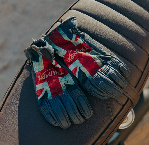 Union Jack Flag Leather Gloves