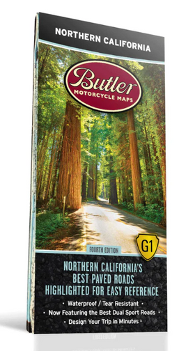 Butler Maps Best Paved Roads in Northern California - G1 Series