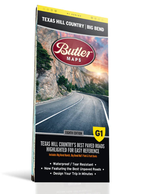 Butler Maps Best Paved Roads in Texas Hill Country - G1 Series