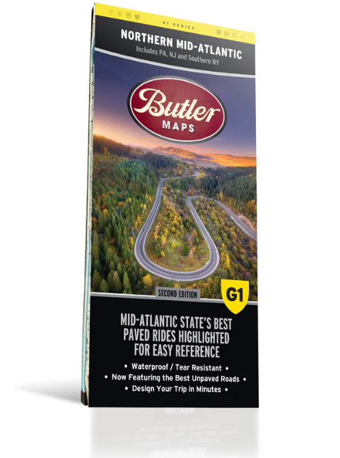 Butler Maps Best Paved Roads in Northern Mid-Atlantic