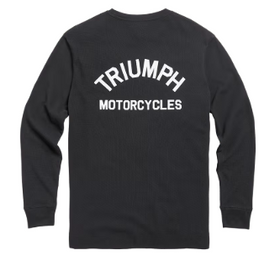 Dean Long Sleeve Waffle Tee - Black - 0