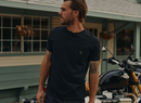 Ditchling Back Logo Pocket Tee - Navy Blue-4