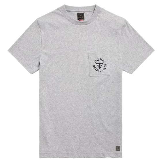 Newlyn Back Print Pocket Tee - Grey