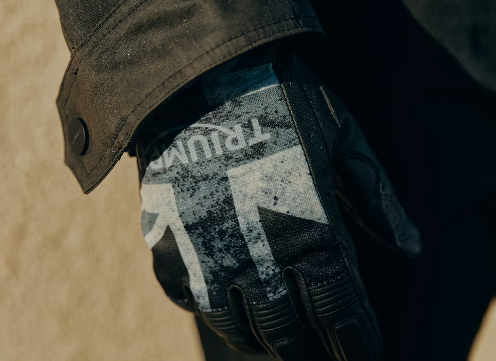 Blackjack Flag Leather Gloves