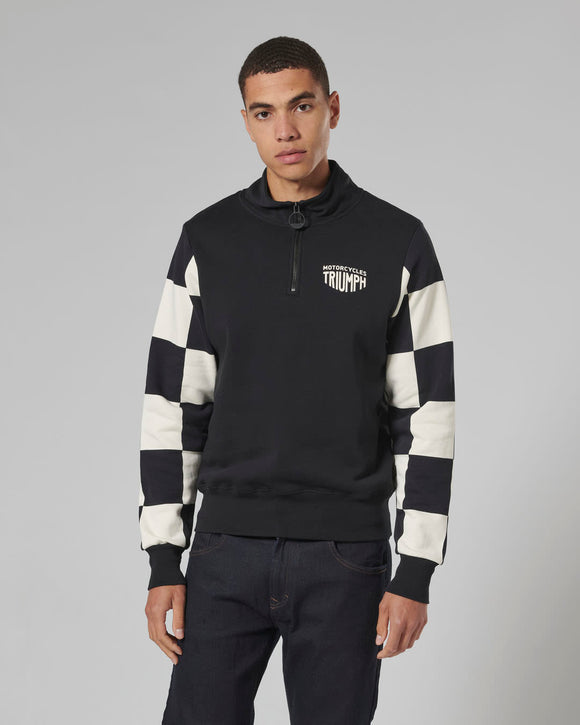 Prewitt Checkerboard Quarter Zip Sweat