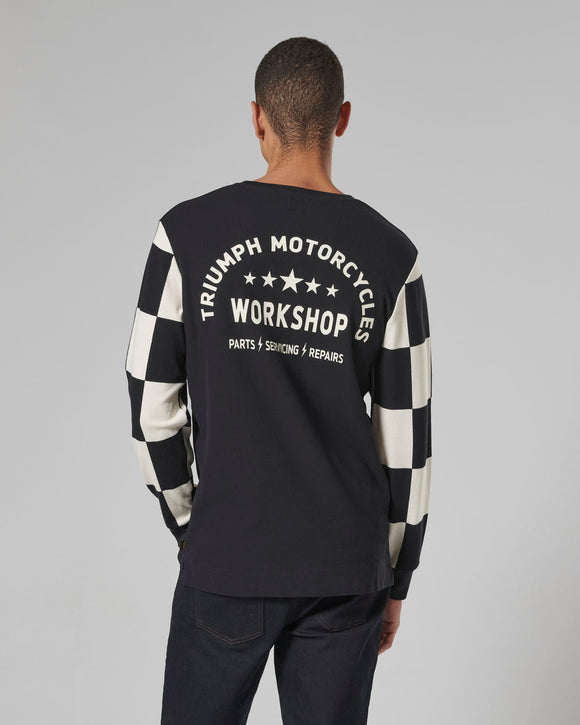 Harker Checkerboard Long Sleeve Waffle Tee