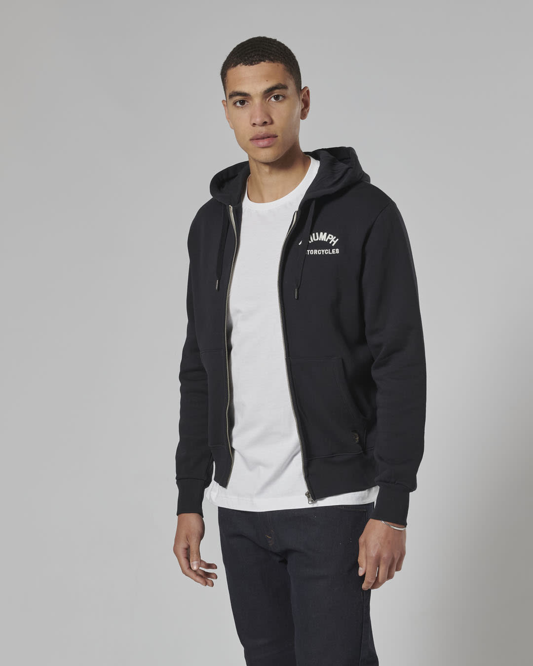 DOLAN FULL ZIP HOODIE BLACK-XXL