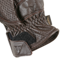 Cali Perforated Leather Gloves- Brown-2