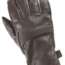 Cali Perforated Leather Gloves- Brown-3