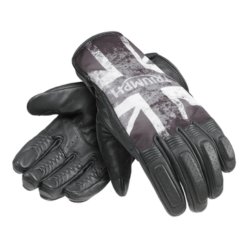 Blackjack Flag Leather Gloves