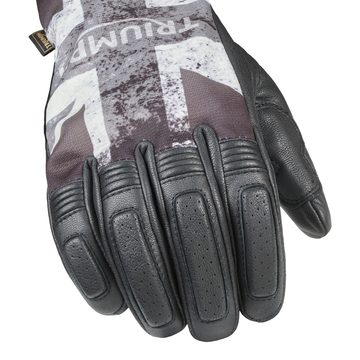 Blackjack Flag Leather Gloves - 0